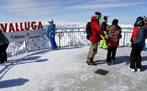 Skigebiet Arlberg Am Valluga Gipfel